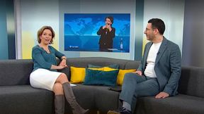 Susanne Daubner beim Nachschminken &uuml;berraschend auf Sendung