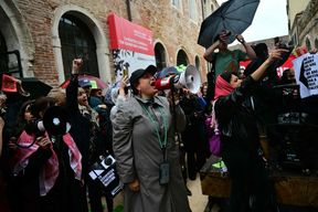 Anti-Israel-Demonstranten bestreiken Biennale-Pavillons